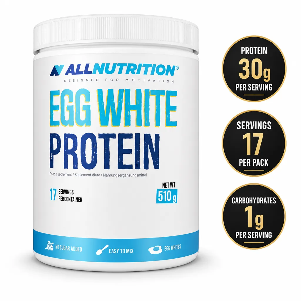 Allnutrition Egg White Protein 510g egg white protein supplement with 17 servings and no sugar added