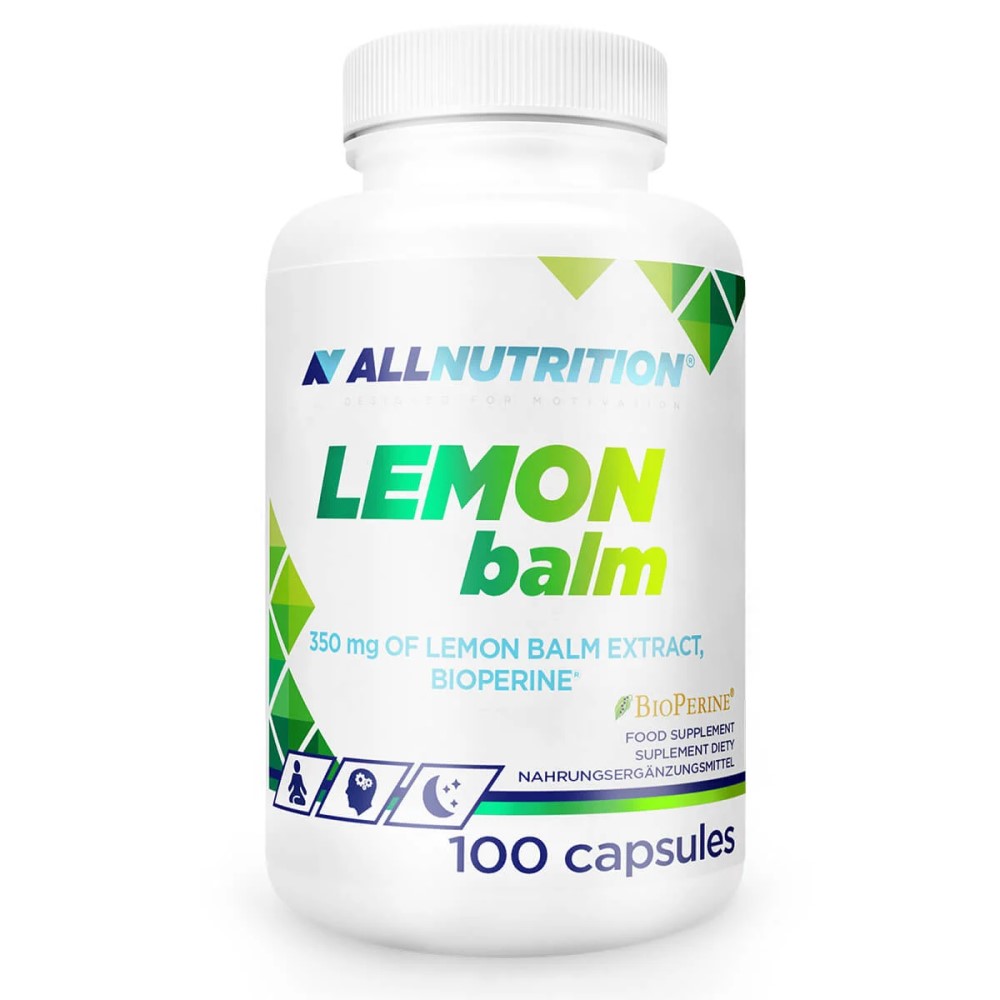 lemon balm, capsules, supplement, Bioperine, 100 capsules