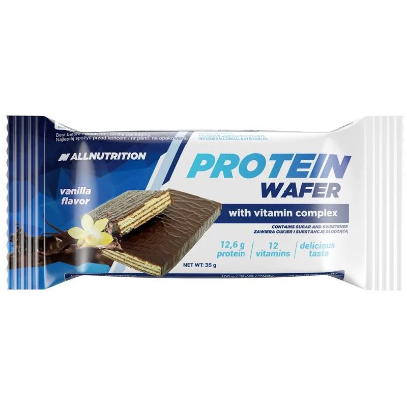 Allnutrition Protein Wafer Bar - 35g (Set of 12) Vanilla