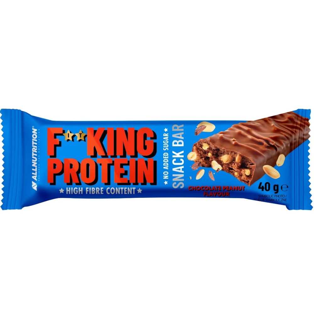 protein bar, snack bar, chocolate peanut, high fibre, 40g