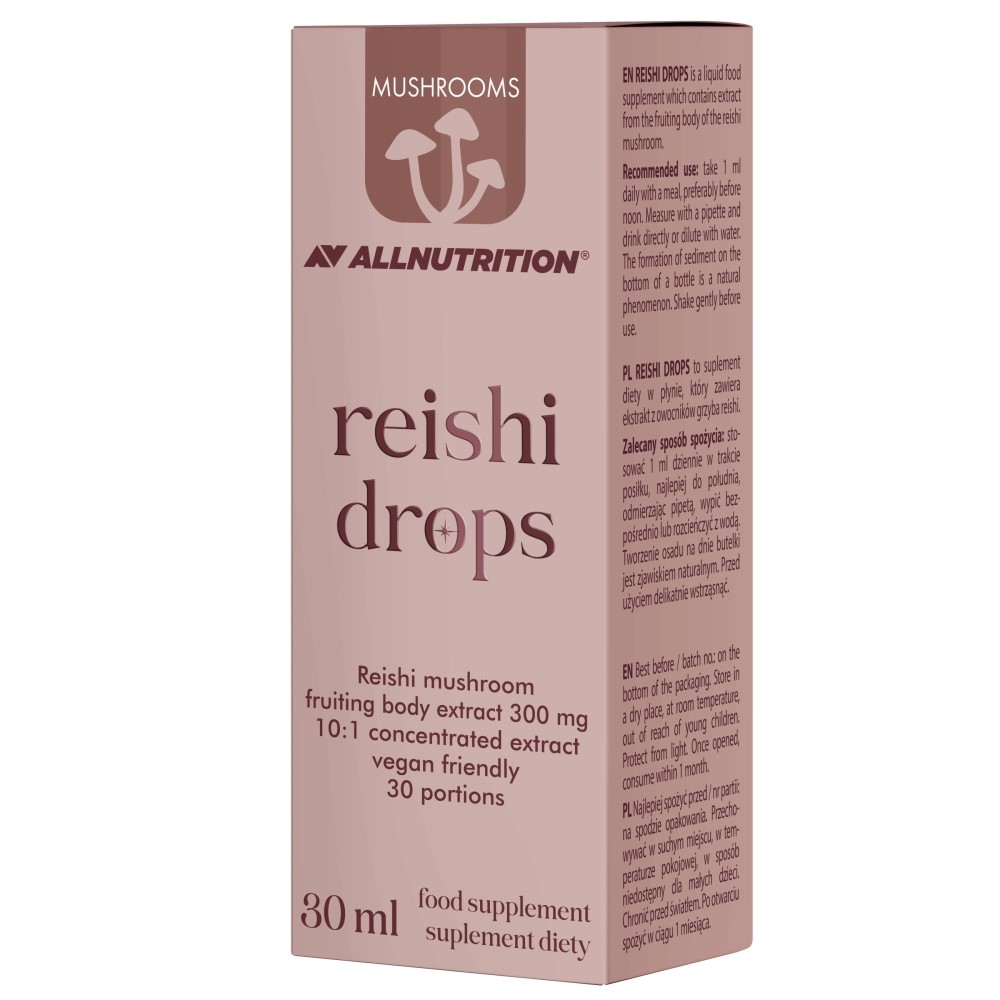 reishi, drops, mushroom, supplement, 30 ml