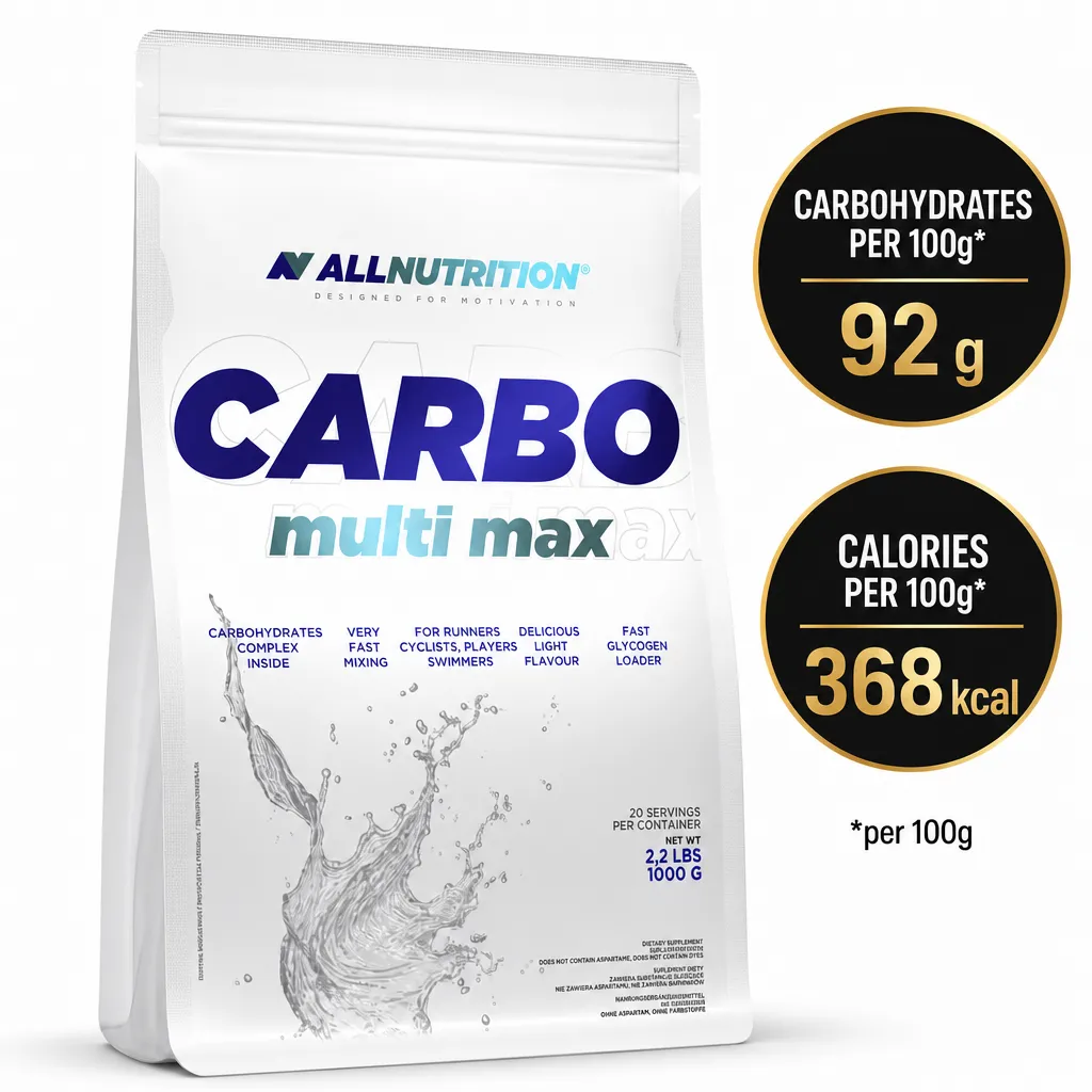 Allnutrition Carbo Multi Max 1000g carbohydrate supplement powder in a white resealable pouch