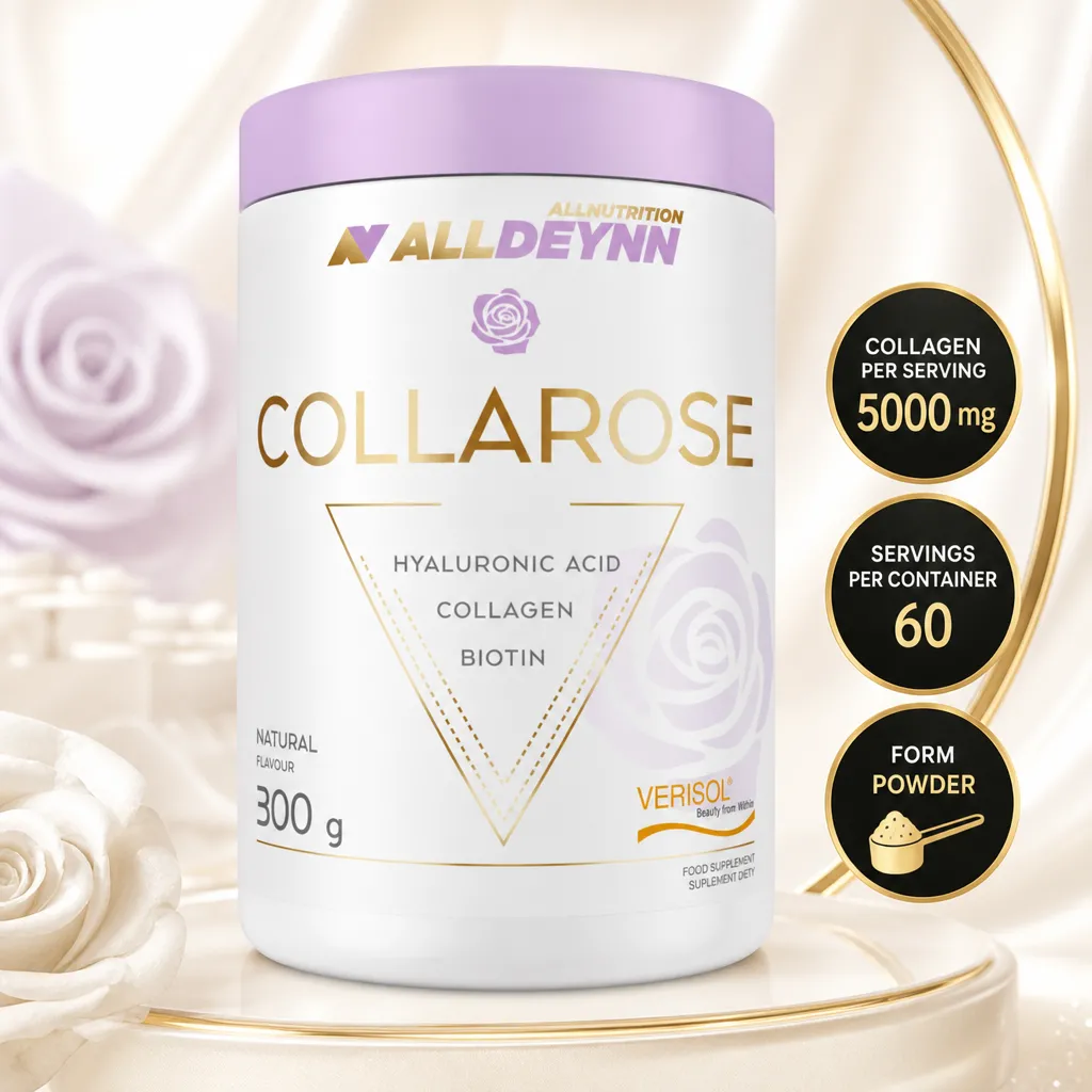 Allnutrition ALLDEYNN Collarose natural collagen powder supplement, 300 g, with hyaluronic acid, biotin and 5000 mg collagen per serving