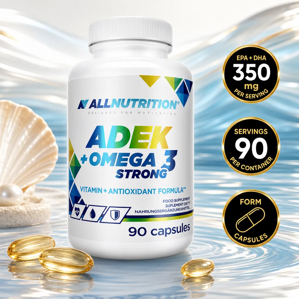 Allnutrition ADEK + Omega 3 Strong dietary supplement with vitamins A, D, E and K, fish oil, 90 capsules